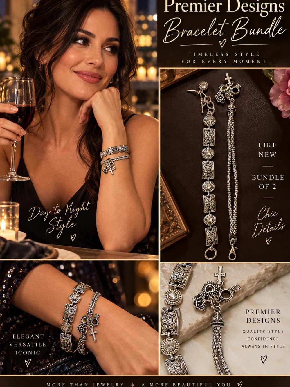 Did You Say Bunch of Two? Premier Designs Bracelets Bundle of 2 NWOT